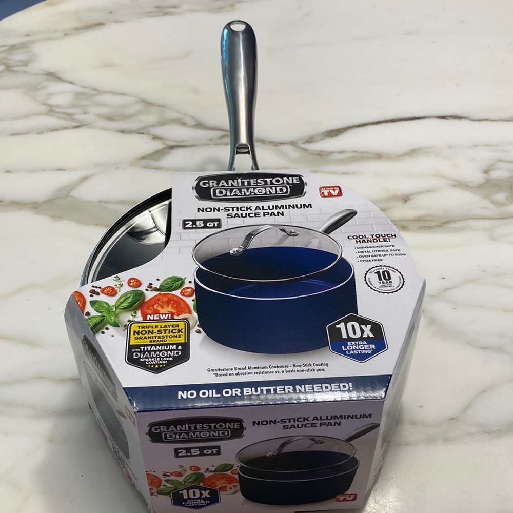 Granitestone Diamond Non-Stick Aluminum Saucepan